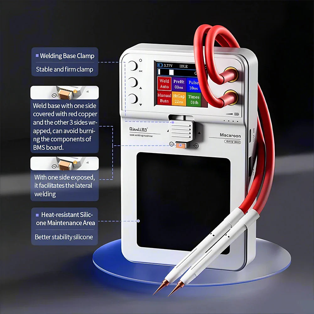 Macaron Portable Spot Welding Machine – Double Pulse Battery Welder for Mobile Phone & DIY Projects
