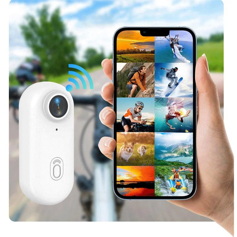 Pocket 4K Mini Magnetic Camera – Wearable Waterproof WiFi Cam for Cycling, Vlogging & Home Use