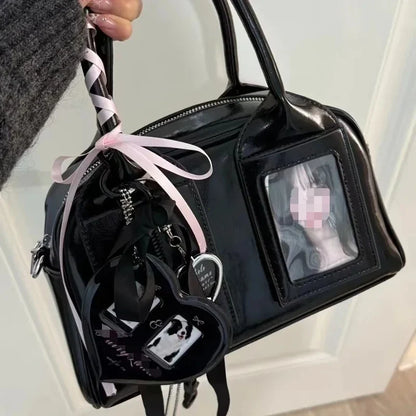 2025 Y2K Harajuku Shoulder Bag - Style Transparent Ita Crossbody Handbag for Women Japanese Fashion Trend Purse