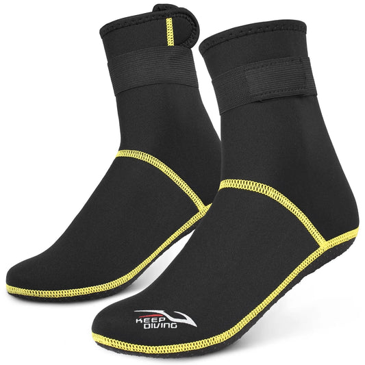 3mm Neoprene Outdoor Diving Socks - Thermal Wetsuit Boots for Snorkeling, Sailing, Swimming - Anti-Slip Beach Water Socks