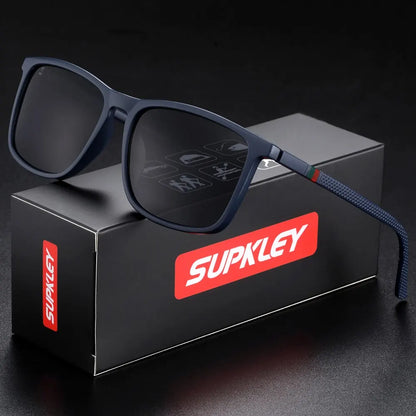 SUPKLEY Polarized Sports Sunglasses for Men – Lightweight Comfortable Square Sun Glasses with Original Case