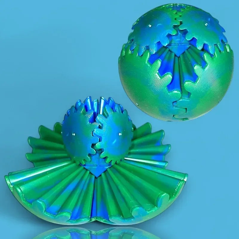 3D Gear Ball Fidget Toy – Stress Relief Spin Ball or Cube for Kids & Adults, Desk Toy for Anxiety & Focus