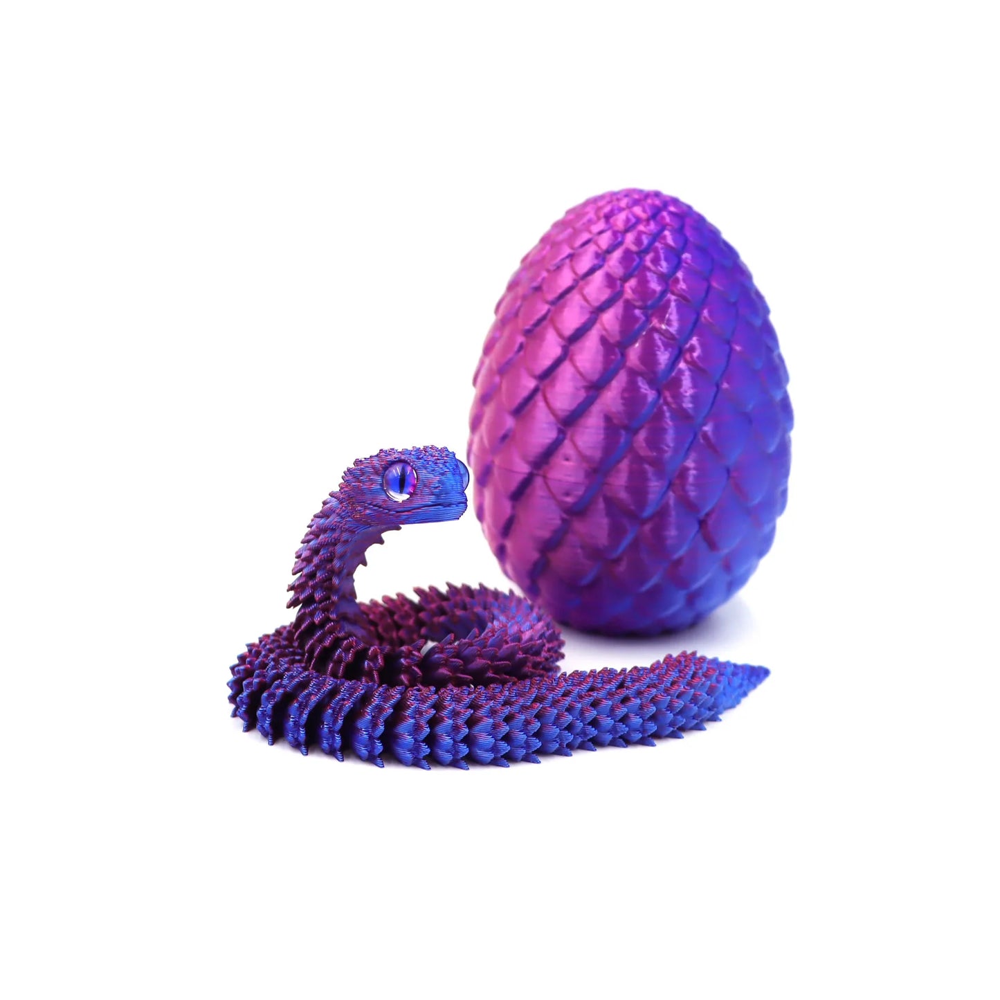 3D Printed Snake Egg Toys – Rotating Articulating Desktop Decorations & Anime-Inspired Home Decor Figures