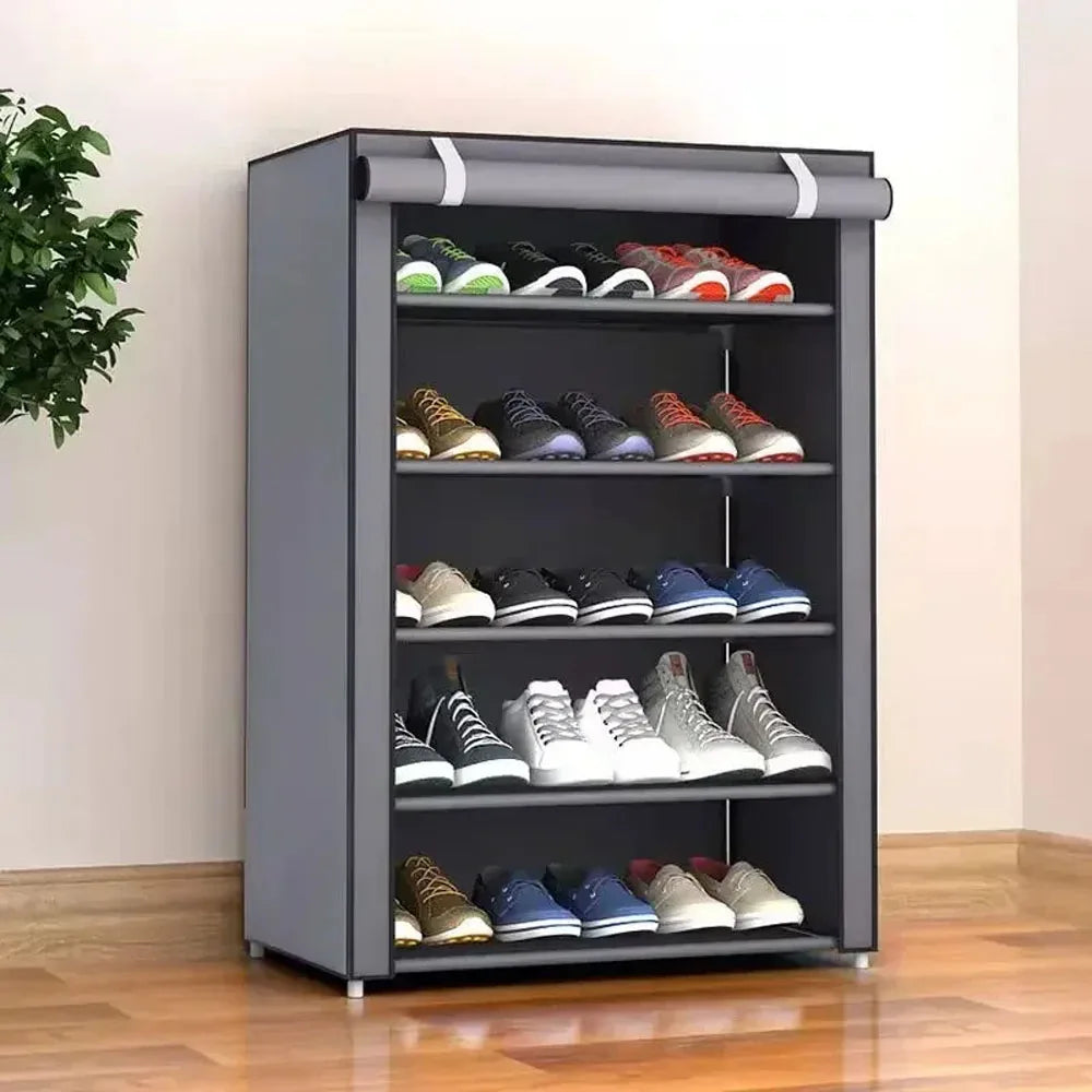 Dustproof Shoe Storage Rack – Multilayer Nonwoven Organizer Cabinet, Space-Saving Shoe Shelf for Home & Hallway