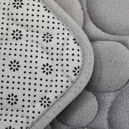 Solid Color Simple Bathroom Mat Set - Water-Absorbing, Non-Slip Stone Pattern, Comfortable & Soft (3PC)