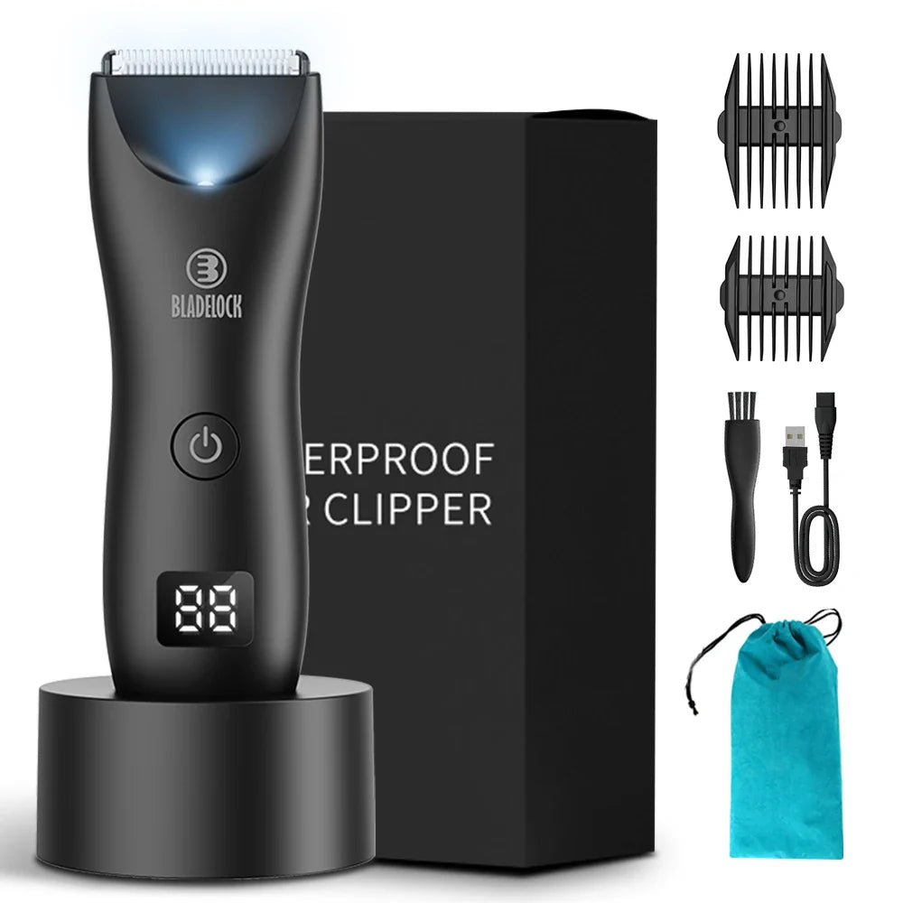 Professional Groin & Body Hair Trimmer – Rechargeable Ceramic Ball Shaver for Men, Body Grooming & Bikini Epilator