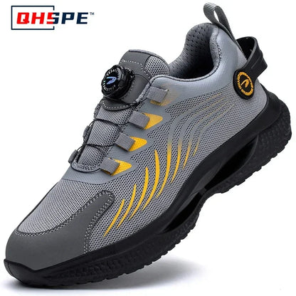 Rotating Button Safety Shoes for Men – Anti-Smash, Anti-Puncture Work & Security Protective Boots, Fashion Sport Design