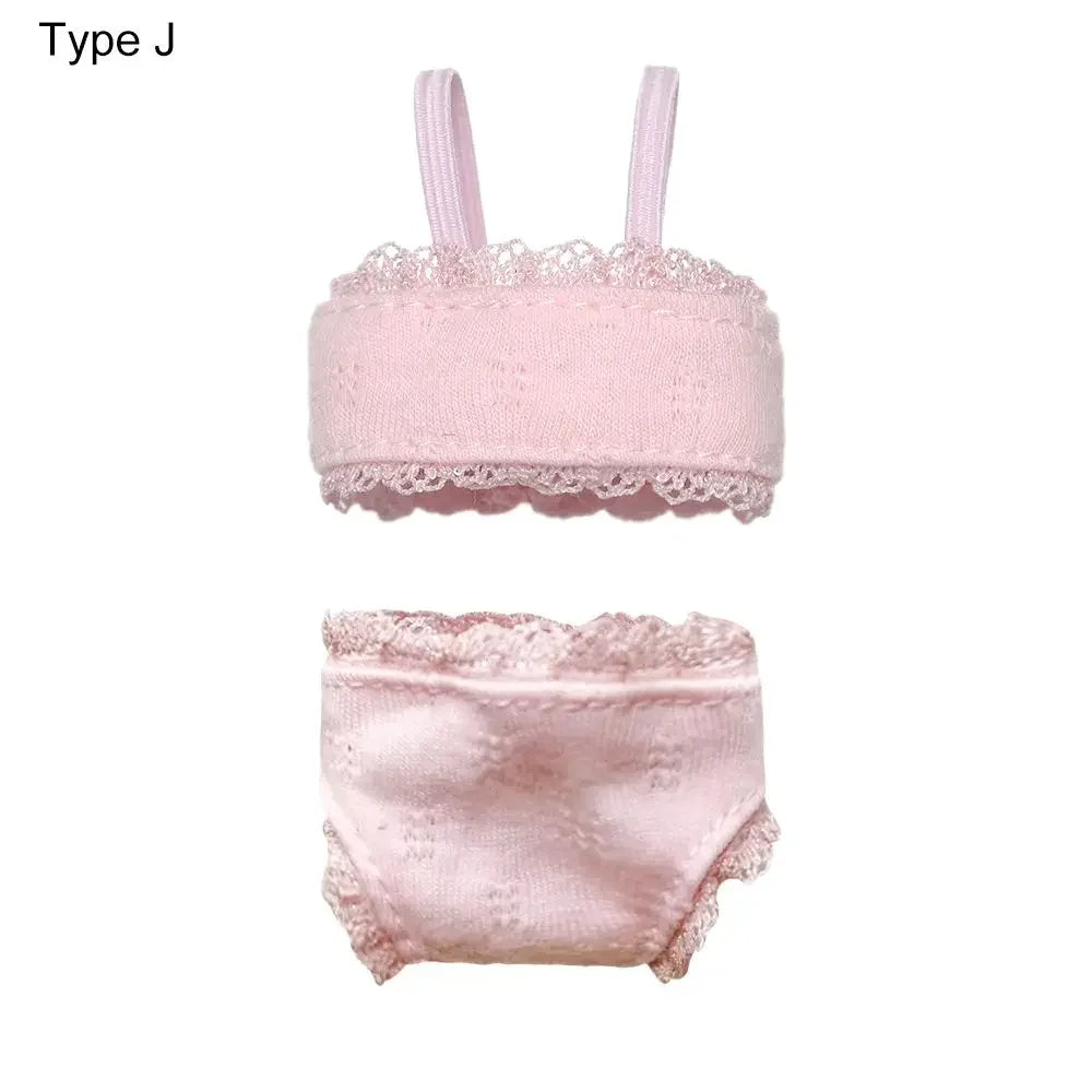 Soft Lace Underwear Set for 30CM 1/6 Dolls – Bra & Briefs for Blythe BJD Dollhouse Kids Toy