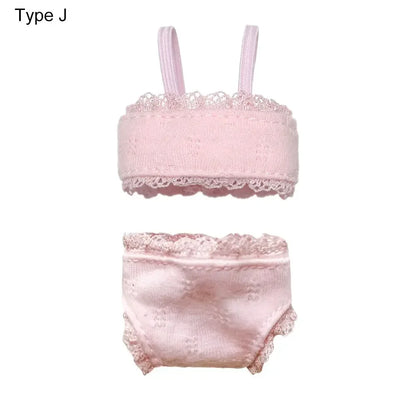 Soft Lace Underwear Set for 30CM 1/6 Dolls – Bra & Briefs for Blythe BJD Dollhouse Kids Toy