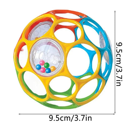 Soft Baby Grasping Rattle Ball – Early Education Sensory Toy with Bell, Random Color for Infants