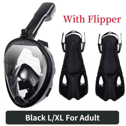 Full Face Scuba Diving Mask - Anti-Fog Waterproof Snorkeling Mask for Adults & Kids