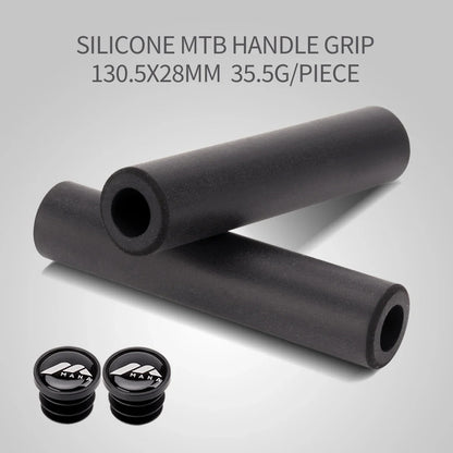 MANA MTB Silicone Bike Grips – Thickened Lightweight Shock-Absorbing Comfortable Bicycle Handlebar Grips