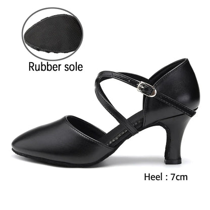 DKZSYIM Women’s Dance Shoes - Latin Tango Jazz Party Dancing Shoes with Lace-Up Closure, Suede Sole, Closed Toe & Microfiber Leather, 7 Colors