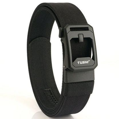 TUSHI Hard Tactical Belt for Men – Sturdy Nylon with Metal Automatic Buckle, Military & Police Duty, Outdoor IPSC Accessories