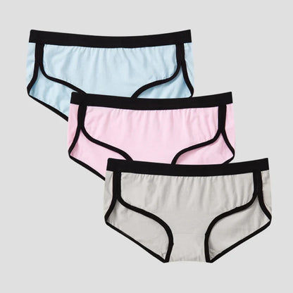 BANNIROU 3Pcs Women’s Cotton Briefs - Soft Breathable Low-Rise Sports Fitness Panties & Everyday Lingerie Underwear