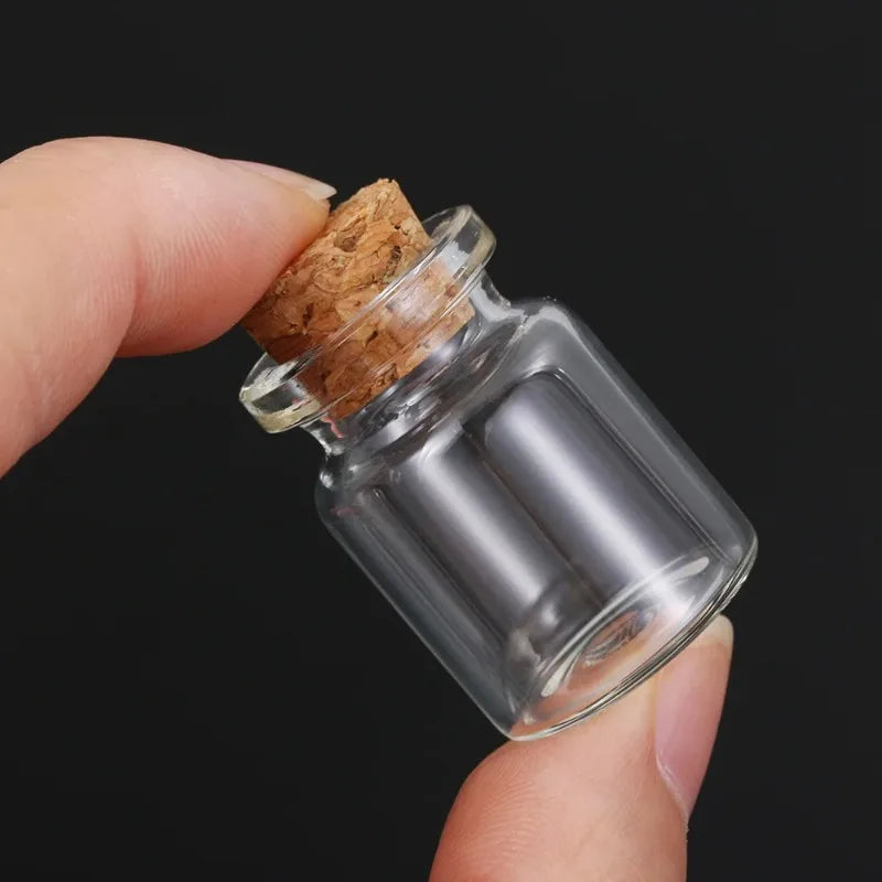 Mini Glass Bottles with Cork – DIY Transparent Empty Message Bottles for Birthday, Wedding, and Party Favors Decor