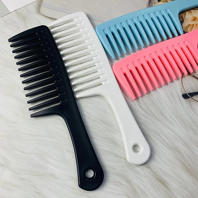 Heat Resistant Hairdressing Comb – Wet Hook Curly Hair Brush with Coarse Wide Spike Teeth, Pro Salon Styling & Dyeing Tool for Women