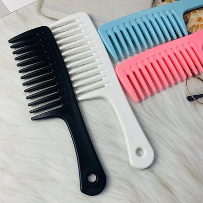 Heat Resistant Hairdressing Comb – Wet Hook Curly Hair Brush with Coarse Wide Spike Teeth, Pro Salon Styling & Dyeing Tool for Women