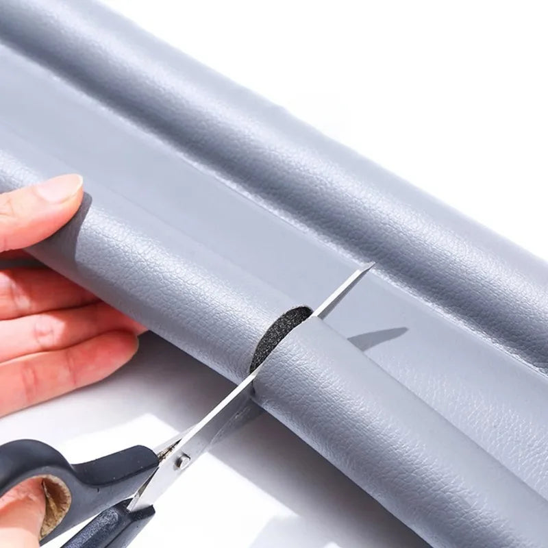 Windproof Door Seal Strip - Double Layer Draught Excluder Dustproof Door Bottom Guard and Draft Blocker
