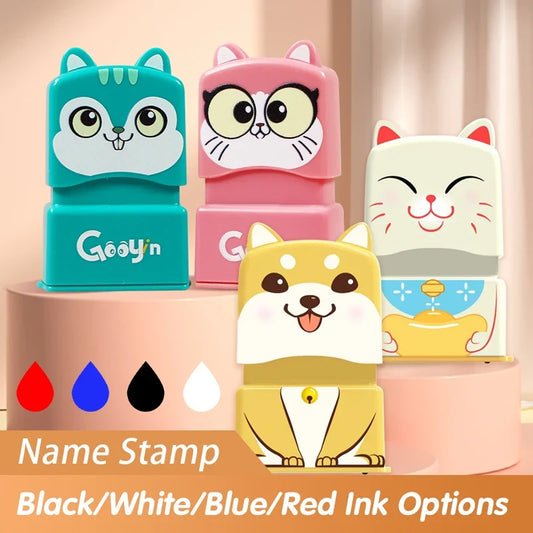 Custom Name Stamp for Kids - Waterproof Washable Personal Label Stamp for Clothes, Socks, School Items & Daily Essentials