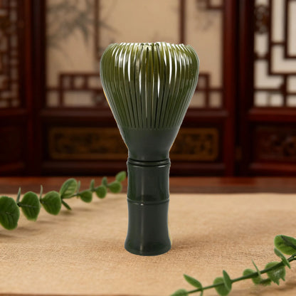 Matcha Plastic Tea Whisk Set - Food Grade Matcha Chasen with Whisk Stand for Easy Tea Preparation