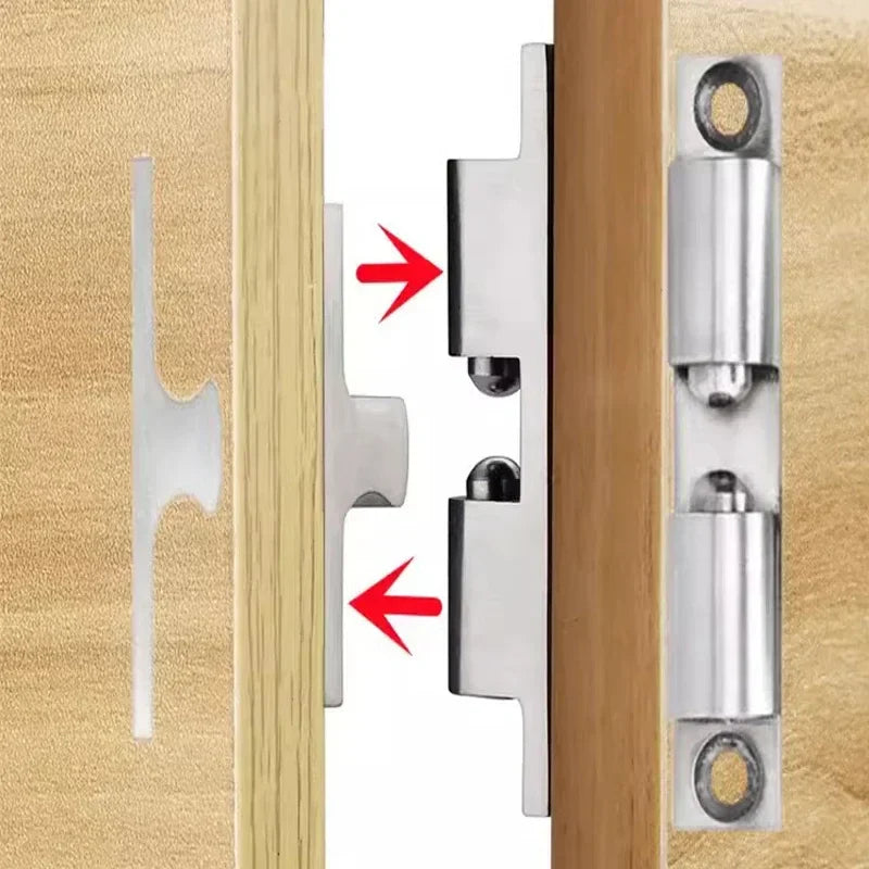 5/1pcs Furniture Door Ball Latch | Brass Double Roller Spring Ball Catch, Adjustable Tension Latch for Cabinets & Closets