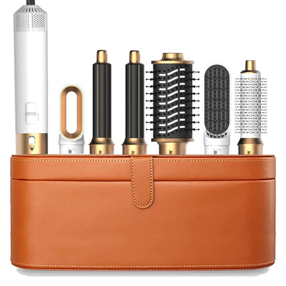 6-in-1 Hair Dryer Brush – Detachable Curler & Straightening Comb with Heat Control for Smooth Hair Styling