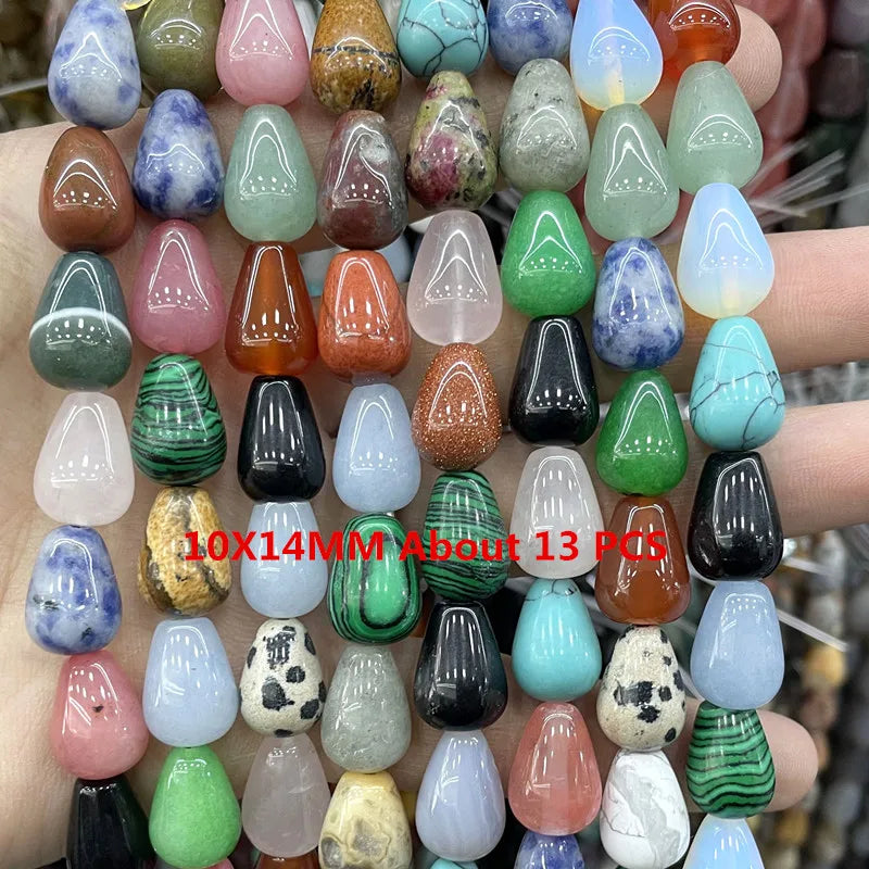 Natural Gemstone Beads - Agate Quartz Turquoise Faceted Rondelle Spacer Beads for DIY Jewelry Making & Bracelets