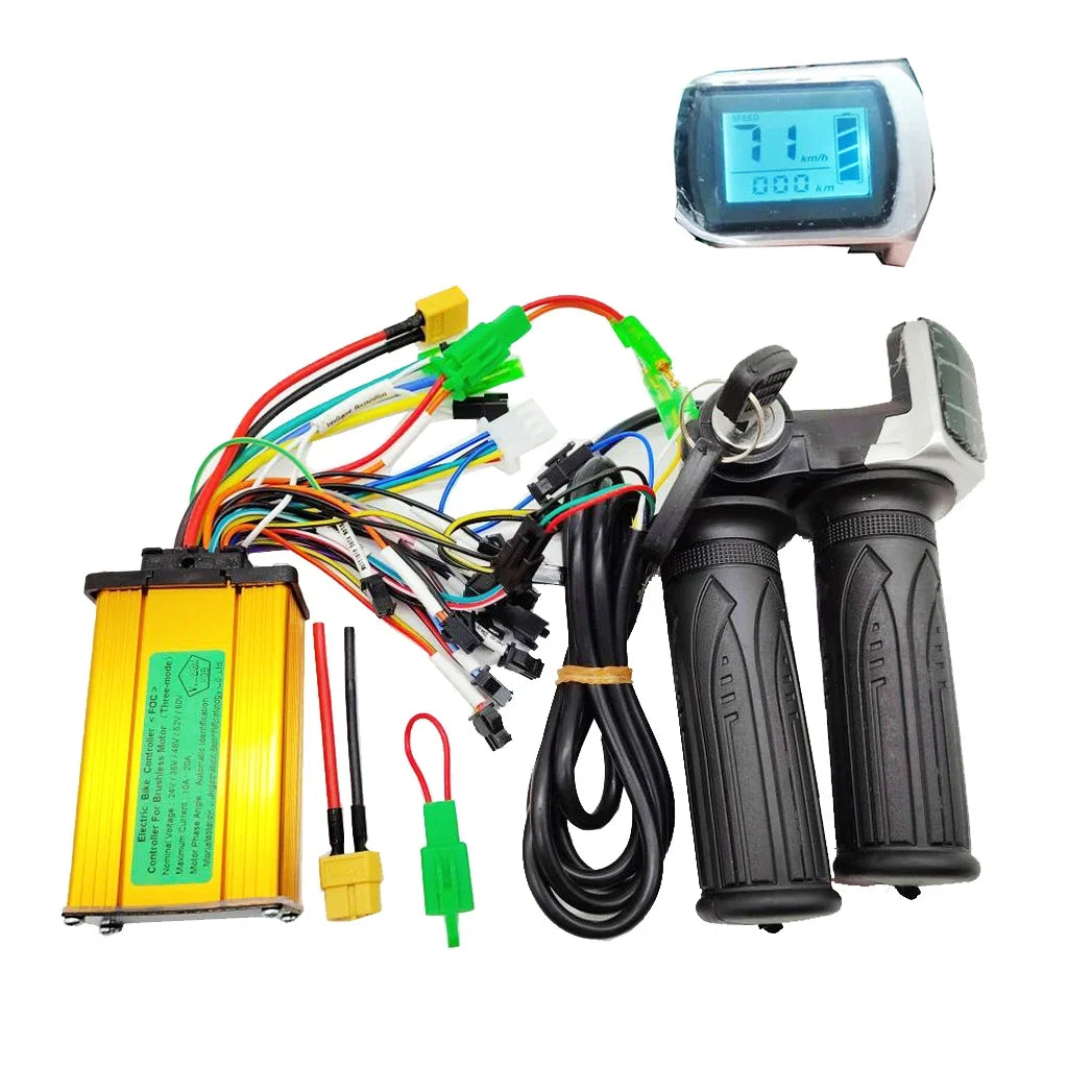 Electric Bike Twist Throttle - 36V 48V Grip Speed Display Controller For E-Bikes And Scooters