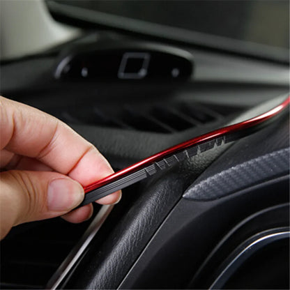 Car Interior PVC Trim Strip – 1M/3M/5M Red Decorative Moulding for Styling & Decoration
