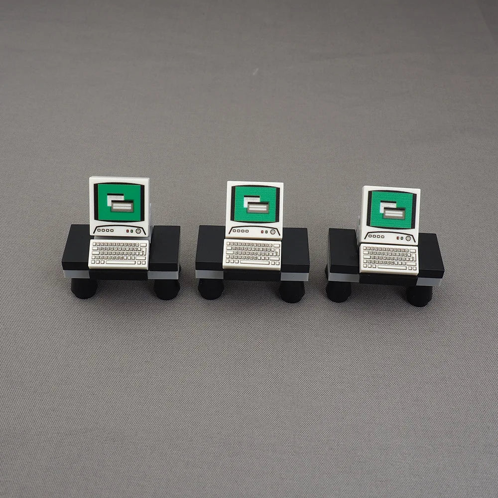 City Tech Building Blocks - Computer Control Center Model with Audio Radar & Keyboard