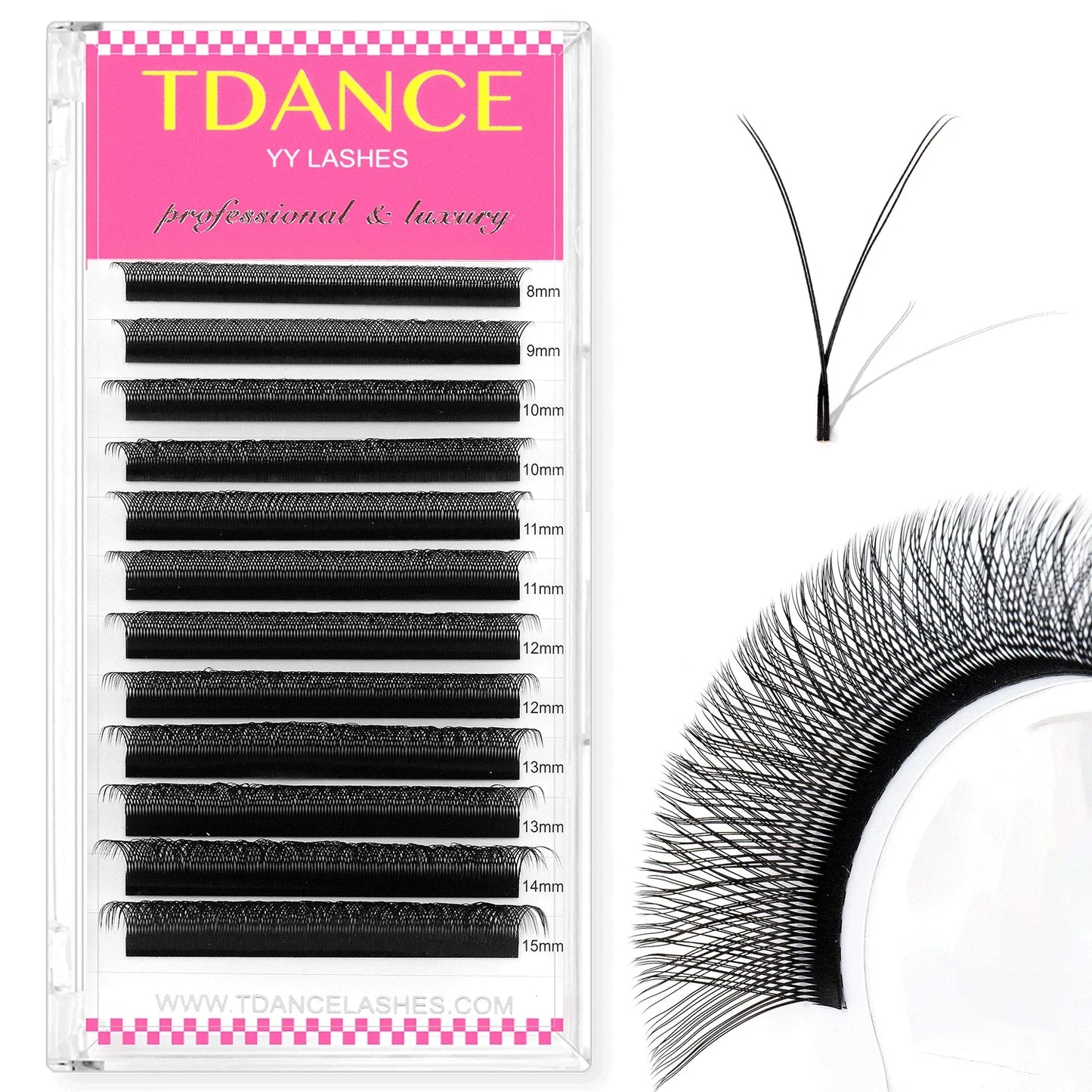TDANCE 3D–6D Premade Fan Eyelash Extensions – W Style Faux Mink Soft Bloom Automatic Flowering Volume Lashes for Natural Salon-Quality Look