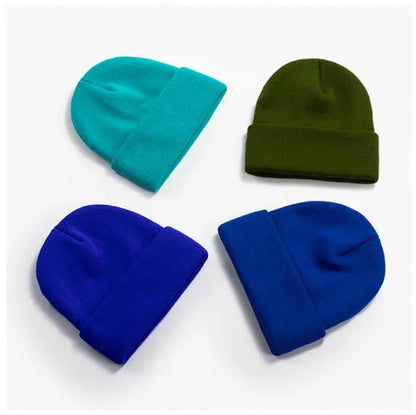 Winter Knit Beanie Hat - Warm Stretch Skull Cap for Boys Girls Adults in Black White Blue Pink & More Colors