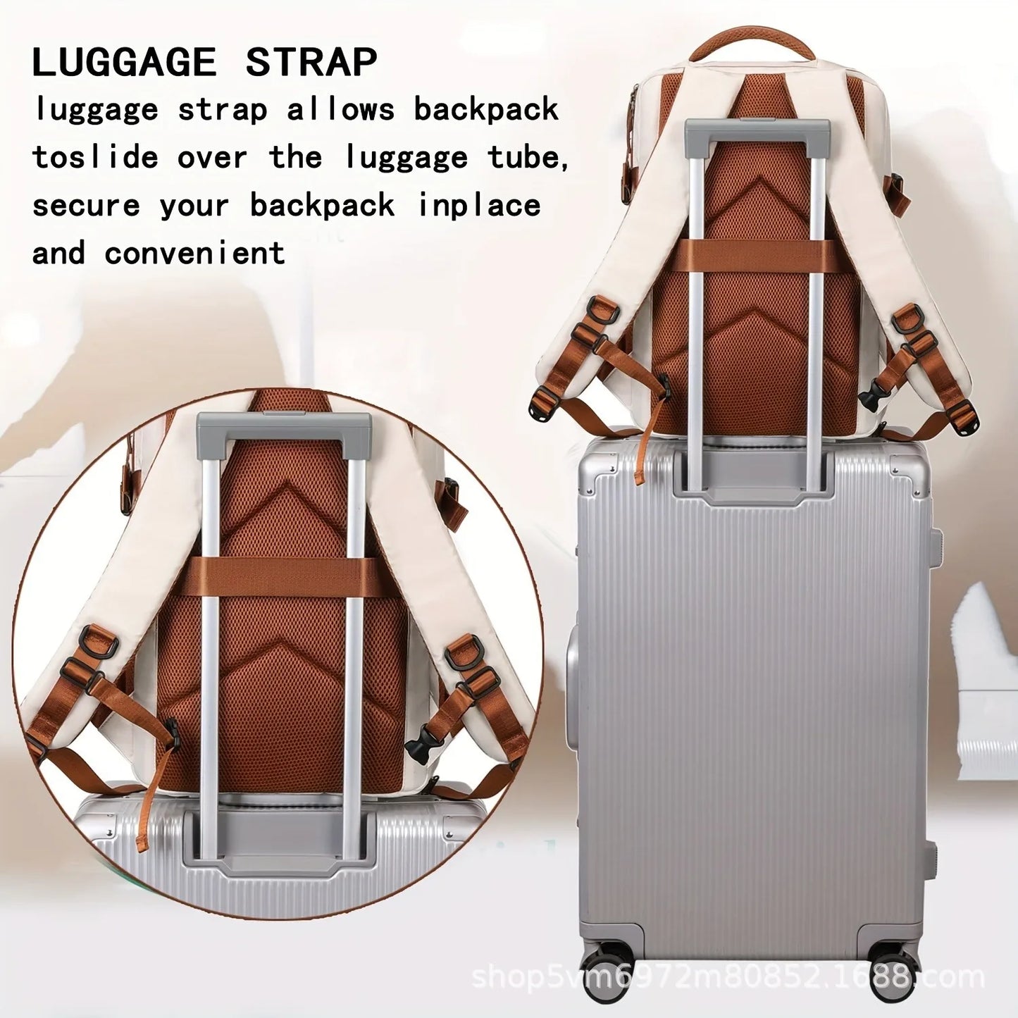 Expandable Business Laptop Backpack - Large Capacity Travel & Computer Bag for Men and Women