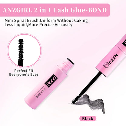 DIY Segmented False Eyelash Set – Large Capacity Cluster Eyelash Book with Glue, Remover, Tweezers & Brush, Festival Gift