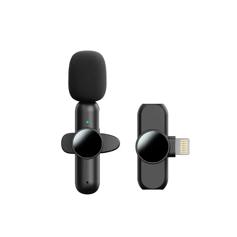 Wireless Mini Lavalier Microphone – Portable Noise-Reduction Lapel Mic for iPhone & Android Video Recording