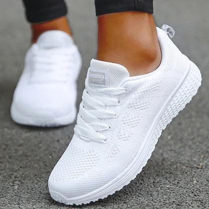 New Women's Lace-Up Flats – Casual Sneakers, Soft & Comfortable, Plus Size Available
