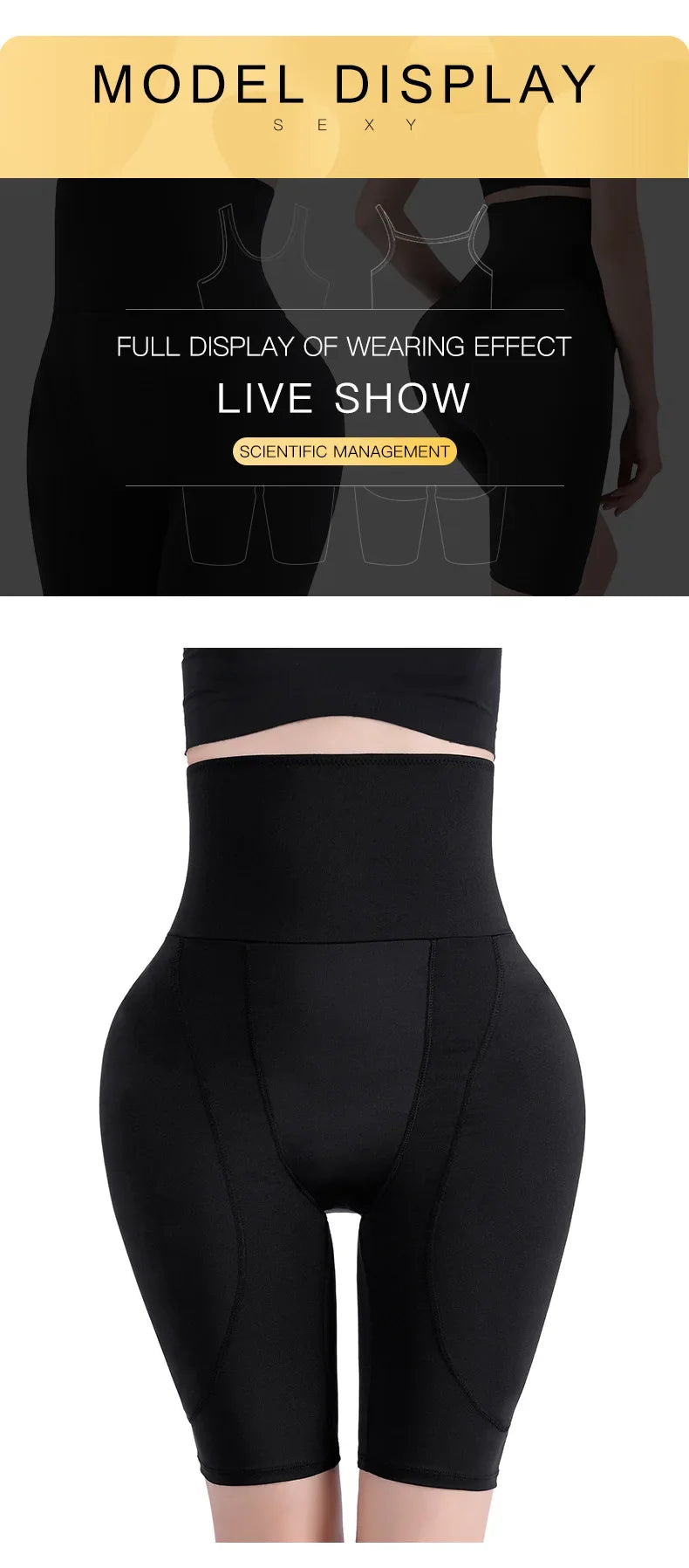 Women’s Butt Lifter Shapewear Shorts – Hip Enhancer Body Shaper with Waist & Belly Control