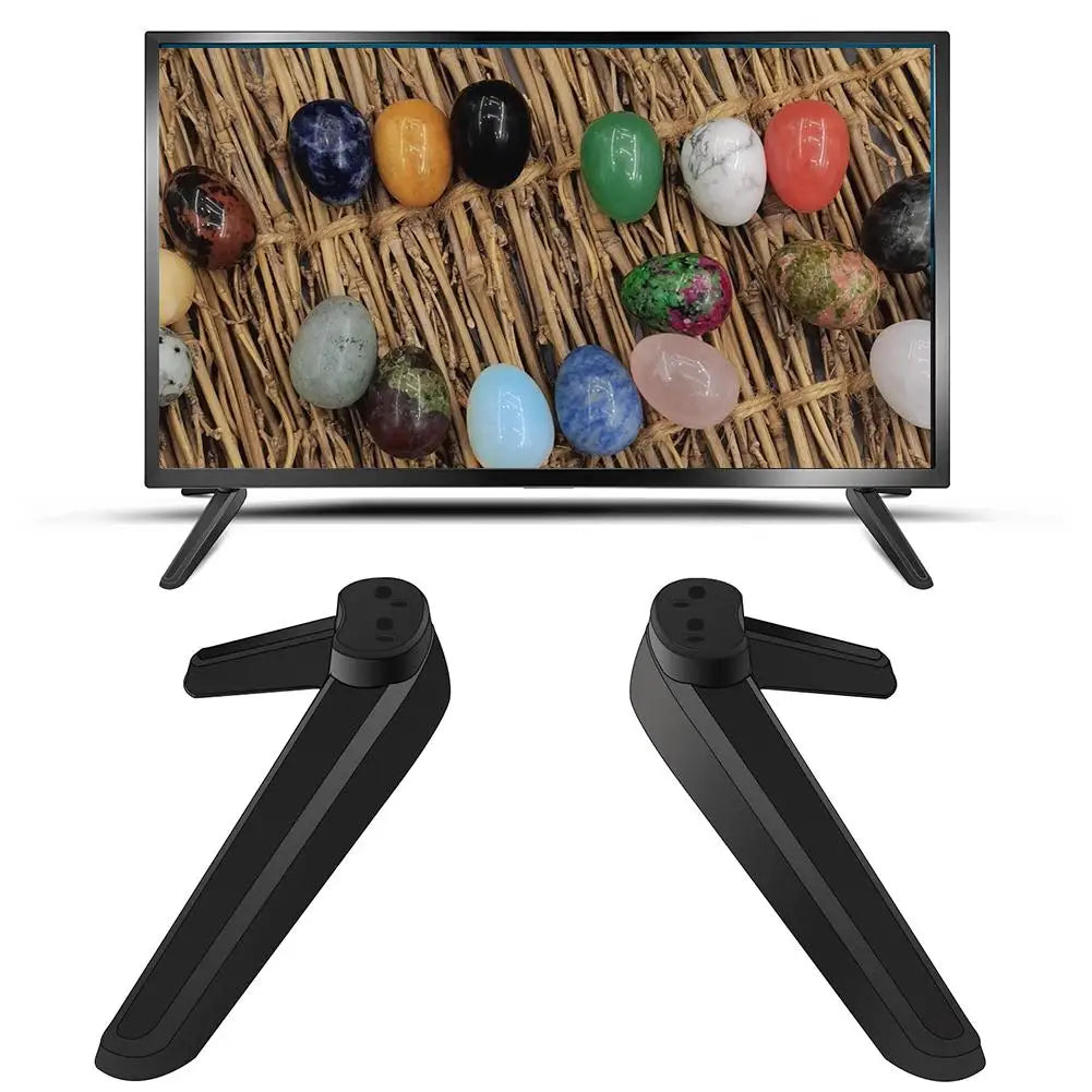 Universal TV Stand Base Replacement – Pedestal Mount Legs for 17–20mm TVs, Easy Installation Tabletop Stand