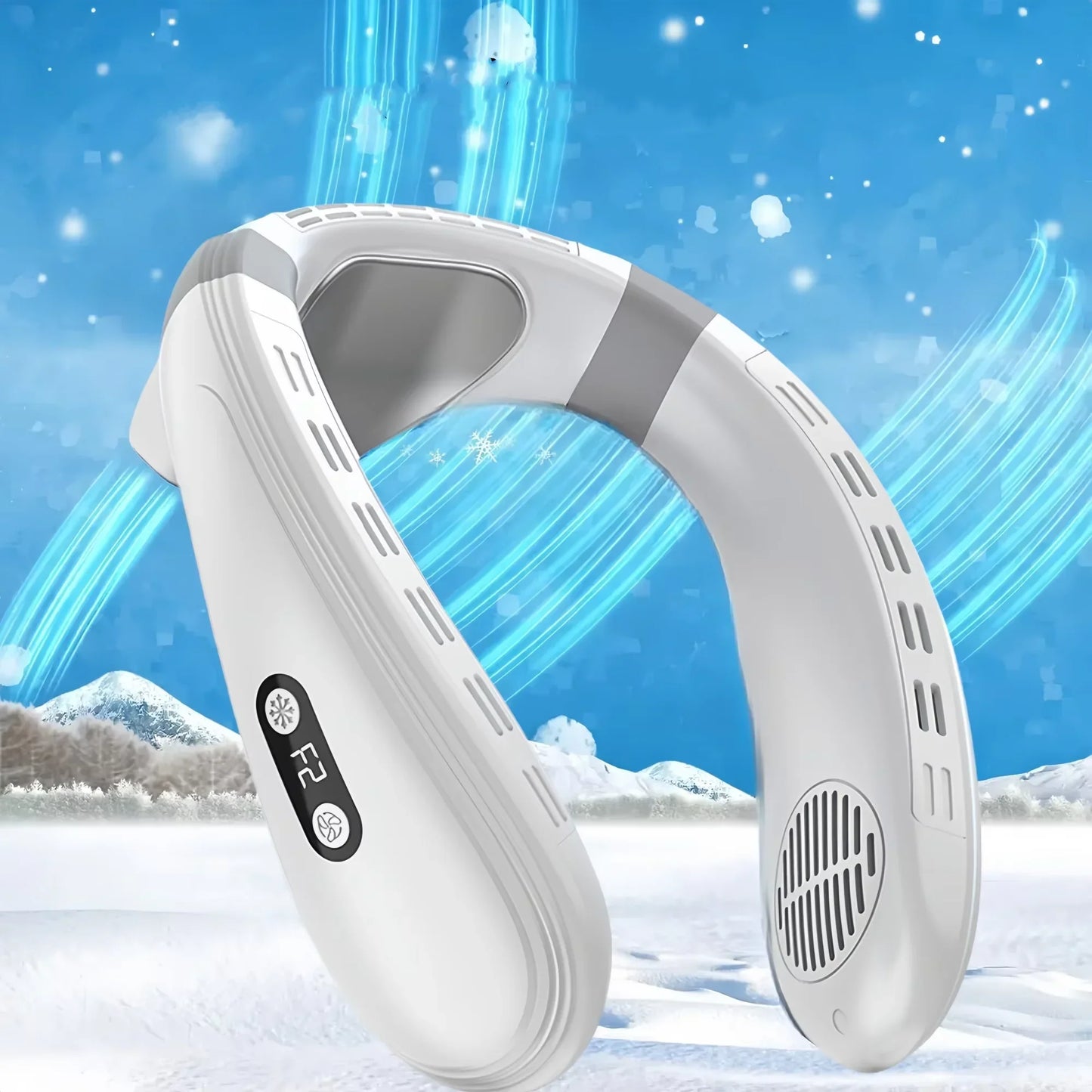 Portable Neck Fan 5200mAh – Rechargeable Wearable Semiconductor Cooling Fan, Personal Outdoor Neck Air Conditioner