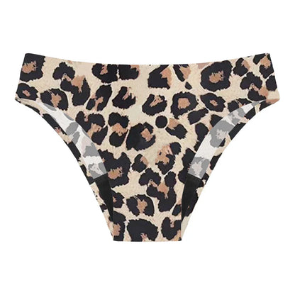 Teen Girls Seamless 4-Layer Leakproof Period Swim Bikini — Fast-Absorb Menstrual Beachwear