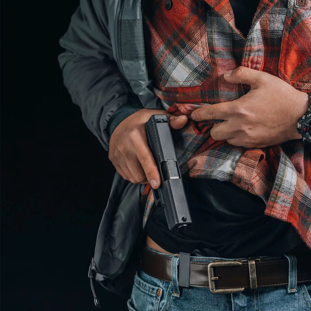 Ambidextrous IWB Gun Holster - Universal 9mm Concealed Inside Waistband Carry for Glock 17 19 26 Tactical Pistols