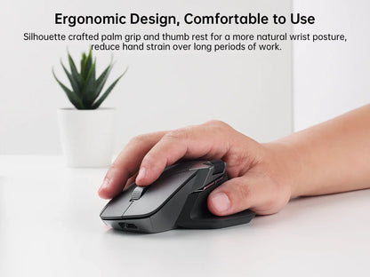 Rapoo MT760L/MT760M Multi-Mode Wireless Mouse – Ergonomic Rechargeable Bluetooth Mouse 4000DPI, Supports 4 Devices