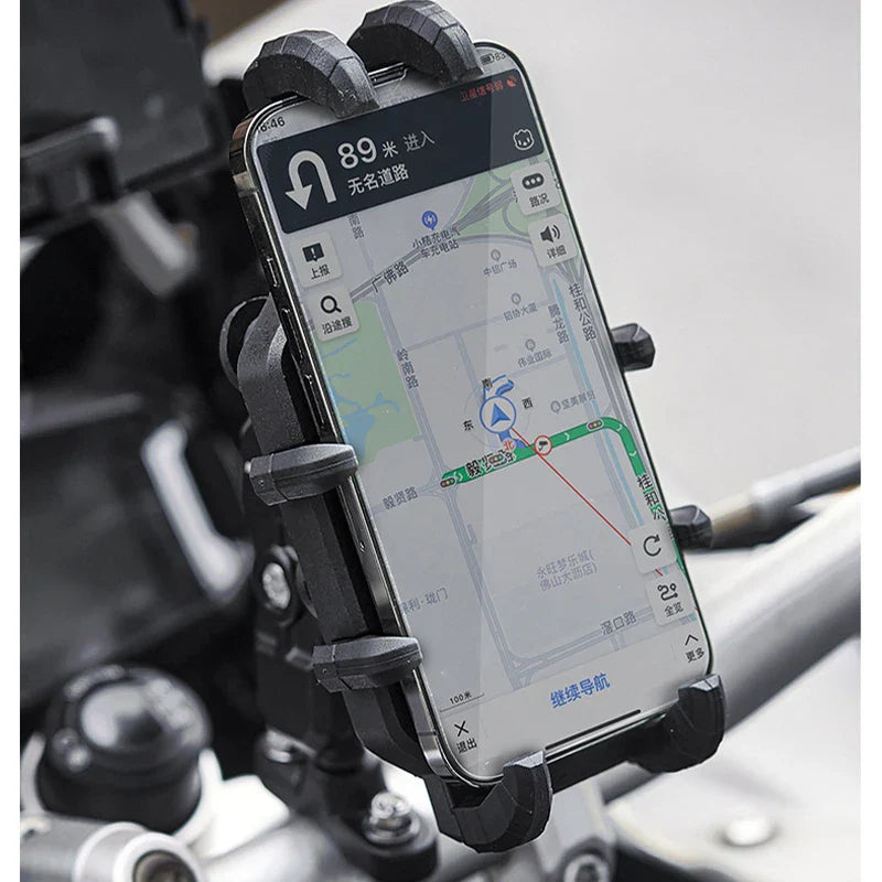 Effortless Charging: Motorcycle Wireless Charging Phone Holder 3.0 - Quick Charger & GPS Support for 4-7 inch Phones, Handlebar Mount