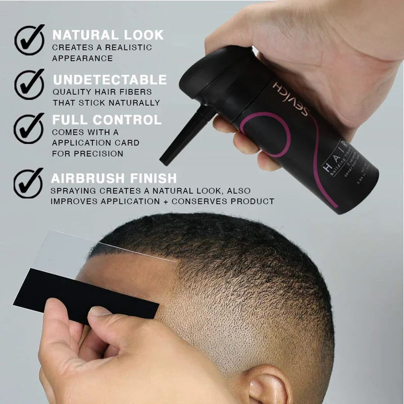 SEVICH Hair Building Fiber Set - Keratin Hair Fiber Powder with Applicator for Thinning Hair & Bald Spot Coverage