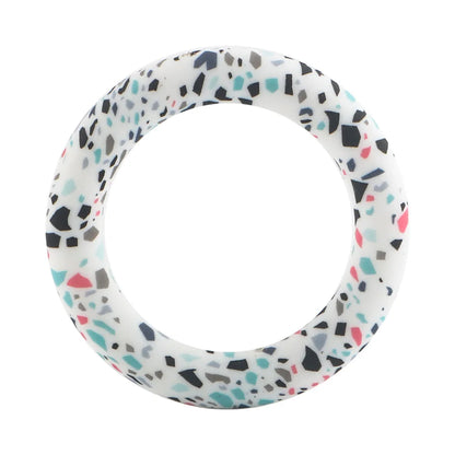 Kovict Silicone Ring Pendant Blanks - 65mm Round Printed Rings for DIY Jewelry & Craft Making