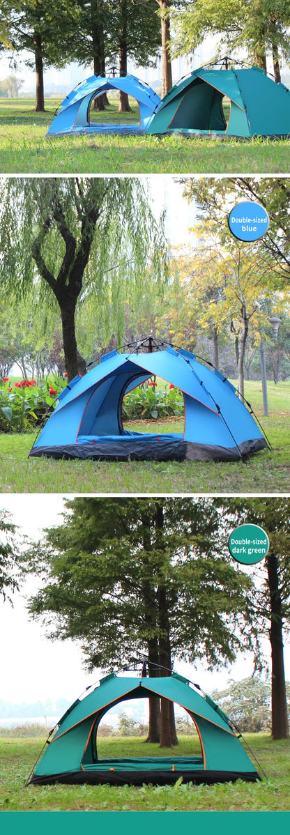 Outdoor Folding Tent – Fully Automatic Quick Open, 3-4 Person Self-Driving Camping Tent, Rain & Sun Proof, Portable