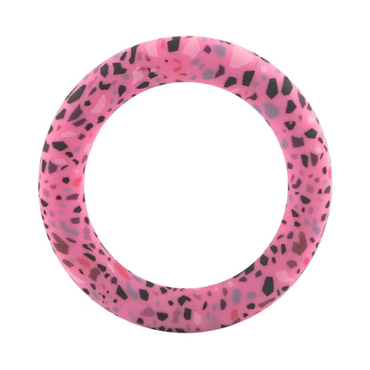 Kovict Silicone Ring Pendant Blanks - 65mm Round Printed Rings for DIY Jewelry & Craft Making