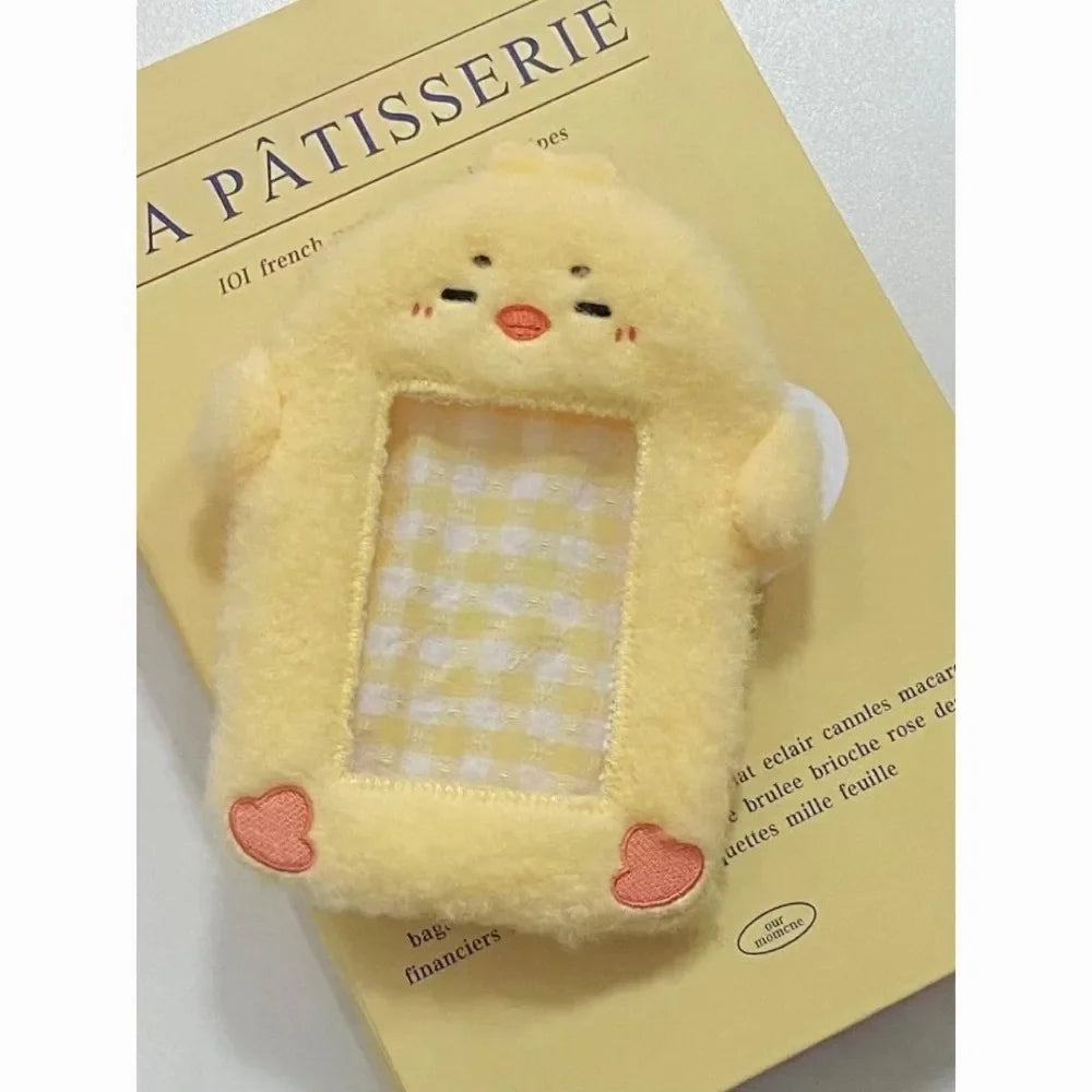 Cute Fox Photocard Case Keychain - Cartoon Student Card Holder & Idol Photo Protective Cover