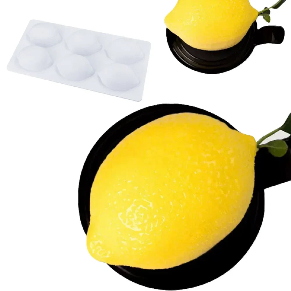 3D Lemon Shape Silicone Cake Mold — French Dessert Baking Tools for Brownies, Mousse & Pastry Decoration